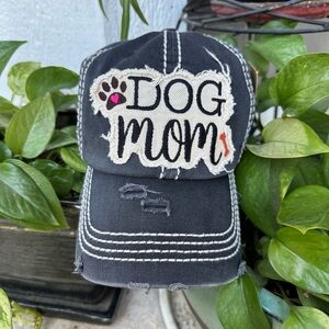Dog Mom Distressed Ball hat Cap nwt